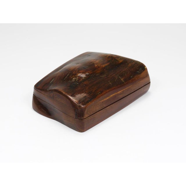 Hand-Carved Organic Wooden Box with Lid, France, 1950s For Sale - Image 11 of 18