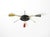 Beautiful three-armed Mid-Century Modern Sputnik ceiling or wall lamp made of brass with colorful bags over the bulb...