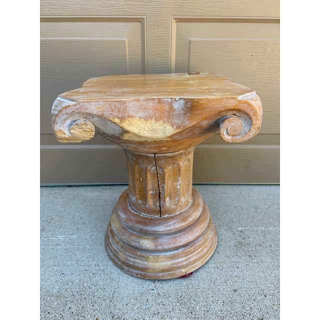 Weathered Classical Column Pedestal in the Grand Tour Taste For Sale - Image 10 of 11