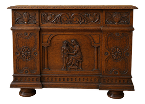 Renaissance-Style Chest in Carved Walnut, 19th Century