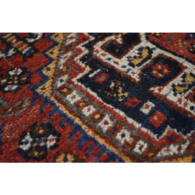 Textile Antique Persian Qashqai Rug 4'9'' X 7'5'' For Sale - Image 7 of 11