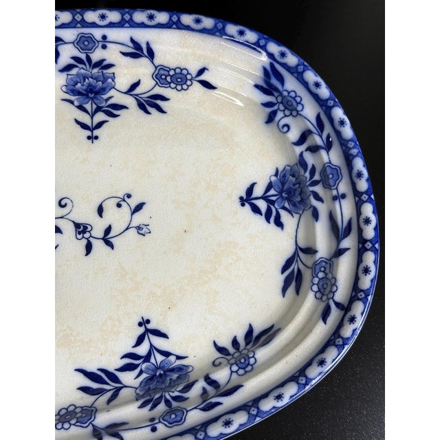 1930s Sevilla Serving Platters in Blue and White Cartuja Porcelain by Pickman, 1930s Set of 2 For Sale - Image 5 of 10