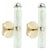 Mid-Century Modern Glass Wall Lamps from Kaiser Leuchten, Germany, 1960s, Set of 2 For Sale