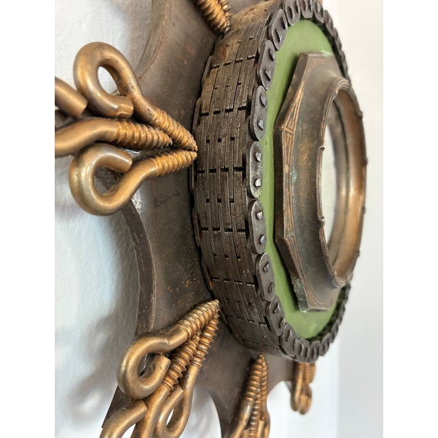 Vintage Industrial Wall Mirror For Sale In New York - Image 6 of 13