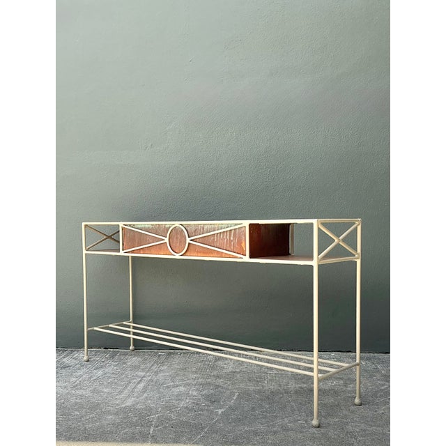 Hollywood Regency Vintage Neoclassical Copper Dry Sink For Sale - Image 3 of 12