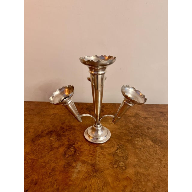 1900 - 1909 Antique Edwardian Silver-Plated Table Epergne, 1900 For Sale - Image 5 of 5