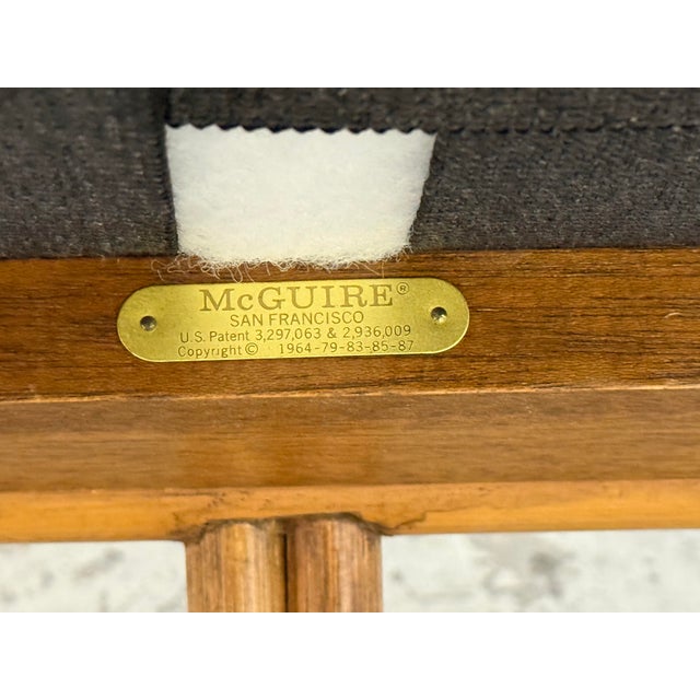 McGuire Furniture Cathedral Lounge Chair + Ottoman, Vintage For Sale - Image 12 of 12