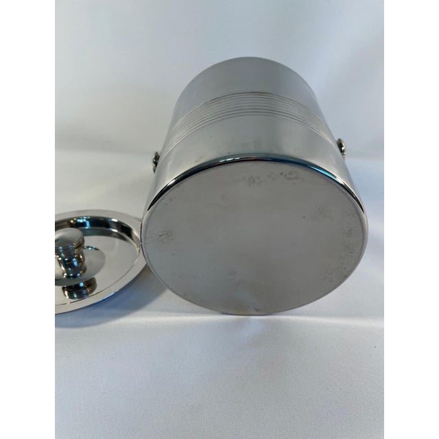 Vintage Stainless Steel Ice Bucket With Handle and Lid For Sale - Image 9 of 12