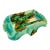 Rare Antique French Barbotine Majolica Turquoise Asparagus Serving Tray Platter Dish For Sale