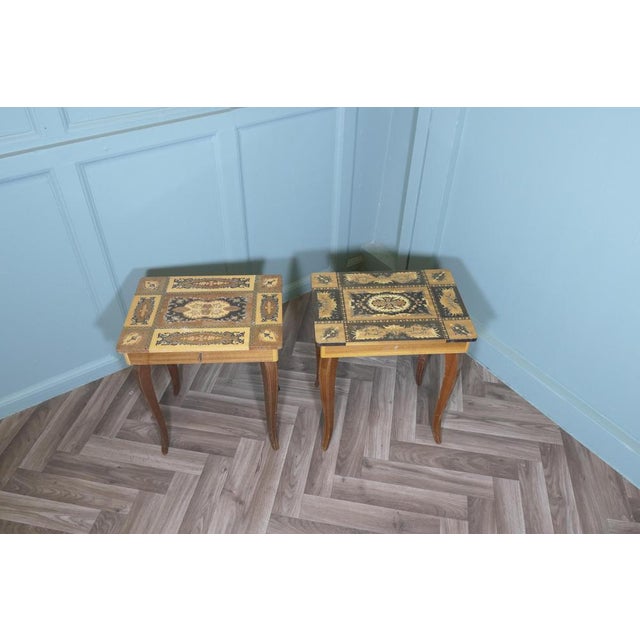 Vintage Italian Musical Side Tables, 1960 For Sale - Image 3 of 10