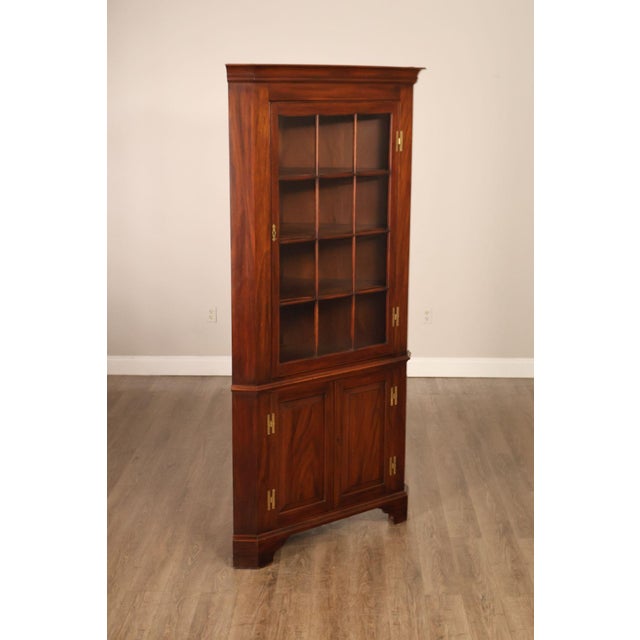 High Quality American Made Federal Style Corner China Cabinet By Henkel Harris, Crafted Of Solid Genuine Mahogany...