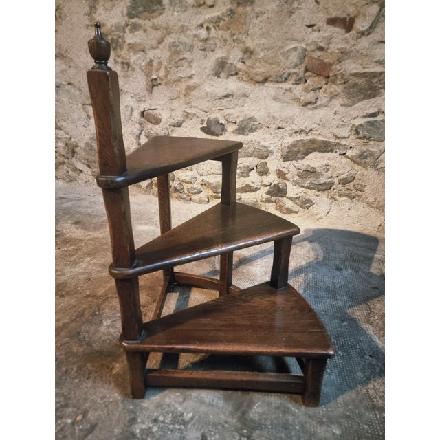 Mid-Century Modern Mid-Century English Oak Library Step, 1960s For Sale - Image 3 of 16