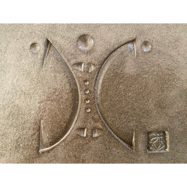 Mid-Century Modern Mid-Century Paolo Soleri Arcosanti Cosanti Abstract Pottery Tile For Sale - Image 3 of 10