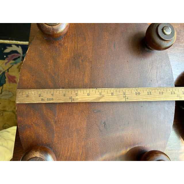 1940s Petite Needle Point Footstool For Sale - Image 5 of 7