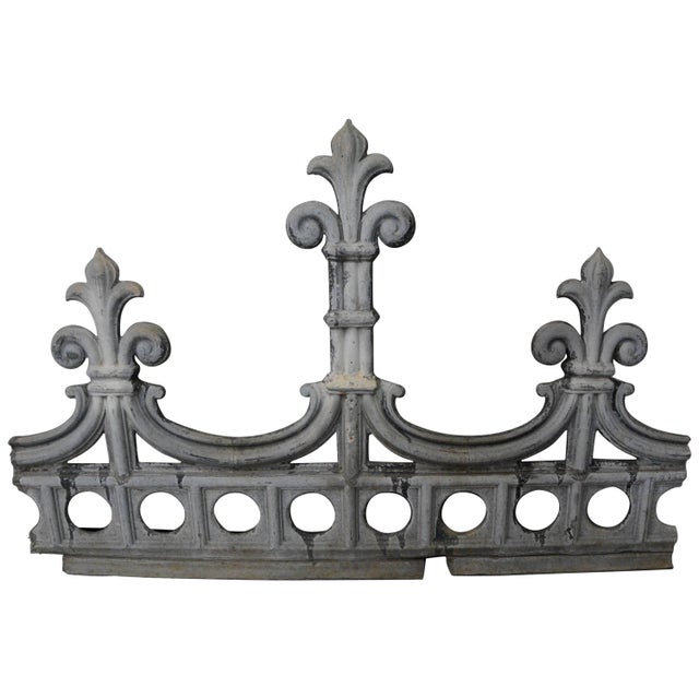 Vintage Zinc Architectural Fragment For Sale - Image 9 of 9