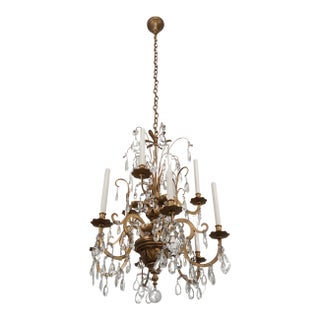 Plaza Hotel French Louis Bronze & Crystal Tiered Chandelier For Sale