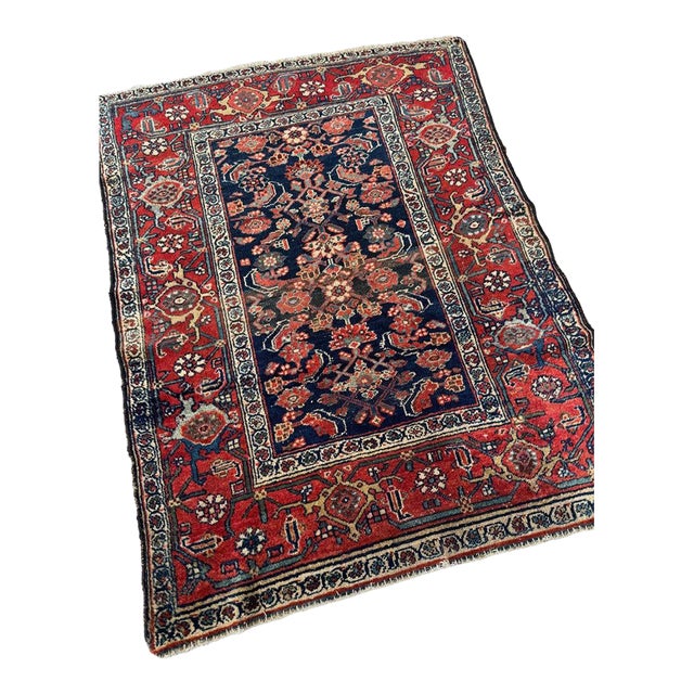 1930s Water Garden with Gorgeous Abrash Iconic Palette Rug 3.8 x 4.7 For Sale