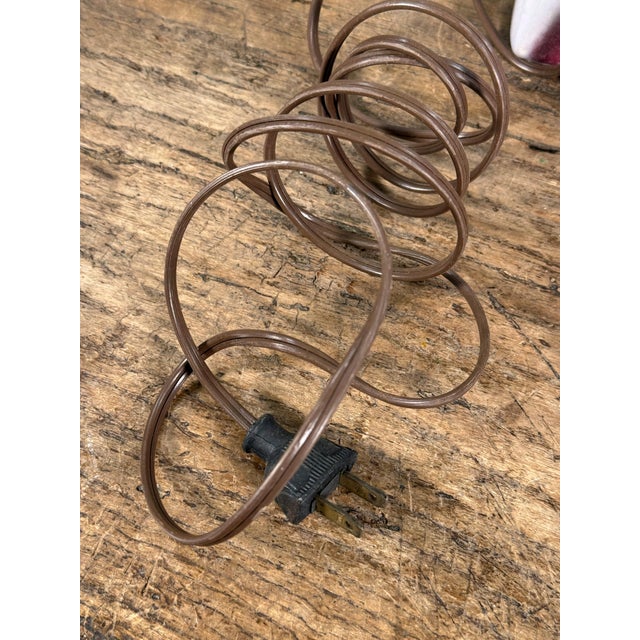 Mid Century Yasha Heifetz Female Nude Ceramic Table Lamp With Pressed Flower Shade For Sale - Image 12 of 12