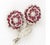 18kt White Gold Ruby & Diamond Brooch Ca 1950 For Sale - Image 4 of 11