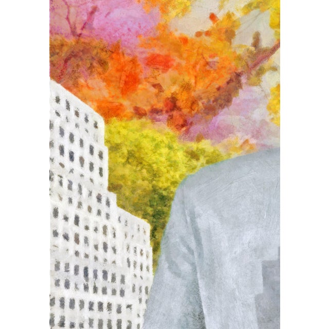 Orange Shadow-Back by Steve Moors 38.25" × 42" Ready to Hang For Sale - Image 8 of 10