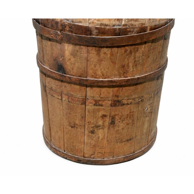19th Century Chinese Wine Barrel Jujube Wood Iron Bands For Sale - Image 11 of 13