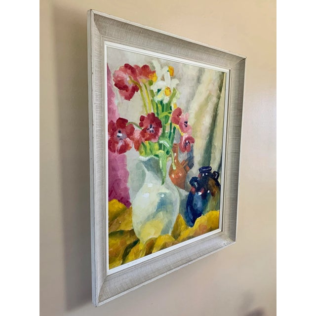 Large framed original Still Life oil painting on canvas board by New York artist - Lee, circa 1960s, signed lower/right....
