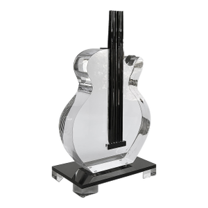 Custom-Made 4" Thick Lucite Guitar Sculpture on Stand, Signed, Edition #1/10