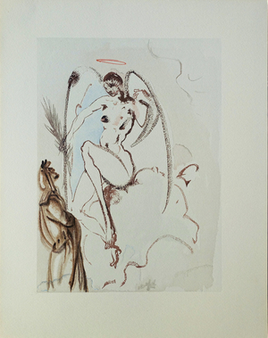 Salvador Dali, The Archangel Gabriel, Etching