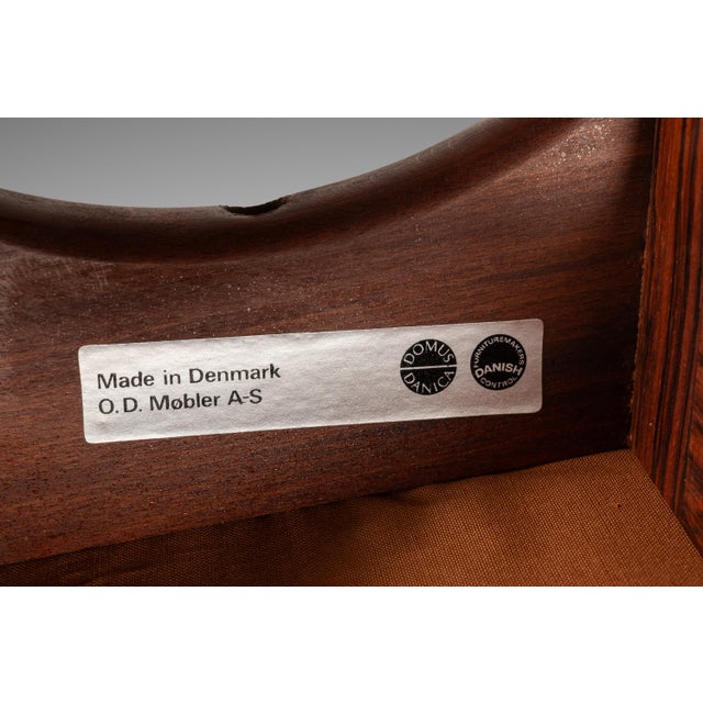 Danish Mid-Century Modern Model Od-61 Counter Height Bar Stool in Rosewood & Leather by Erik Buch for o.d. Mobler, Denmark, 1960's For Sale - Image 16 of 18