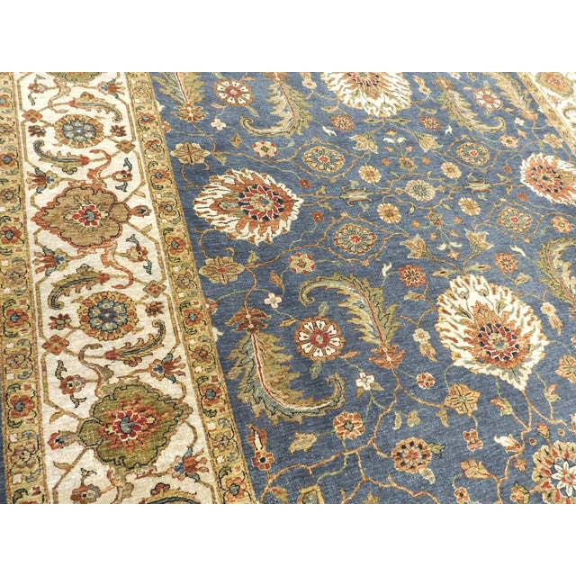 Vintage Hand-Knotted Handspun Wool Rug With Vegetable Dye by Nasser.8'x 9'5" For Sale - Image 15 of 18