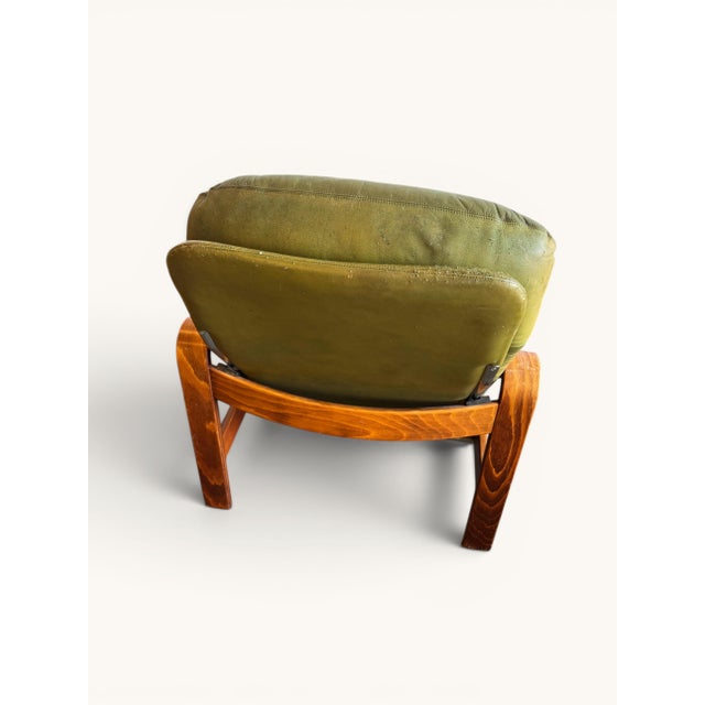 1970s Olive Green Lounge Chairs from Göte Möbler, Sweden, 1970s, Set of 2 For Sale - Image 5 of 11