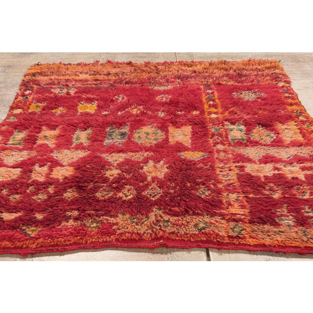 Vintage Beni M'Guild Moroccan Rug, 04'03 X 05'04 For Sale - Image 9 of 10