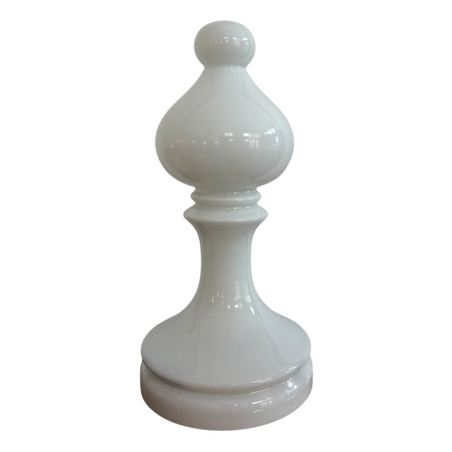 White Bishop Chess Piece Table Lamp by Ivan Jasek, 1970s For Sale