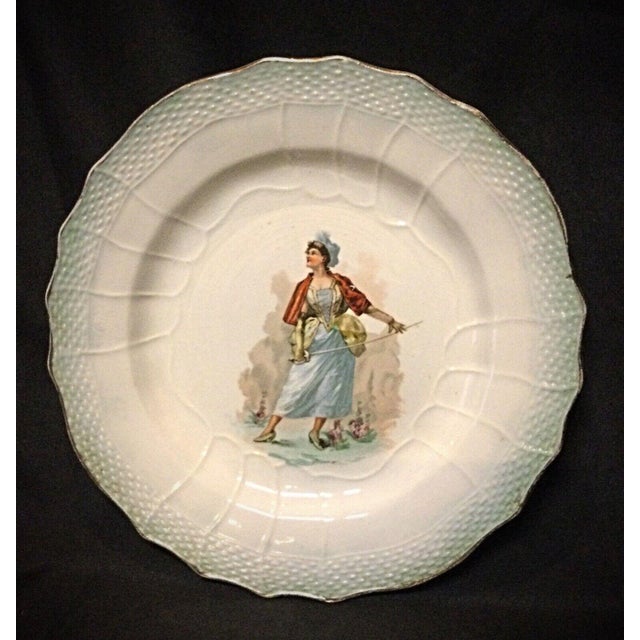 Early 20th Century Antique "Hamage Nord" Faience Plate - 20th Century For Sale - Image 5 of 6