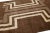 Textile Transitional Art Deco Style Brown Handmade Designed Wool Rug For Sale - Image 7 of 8