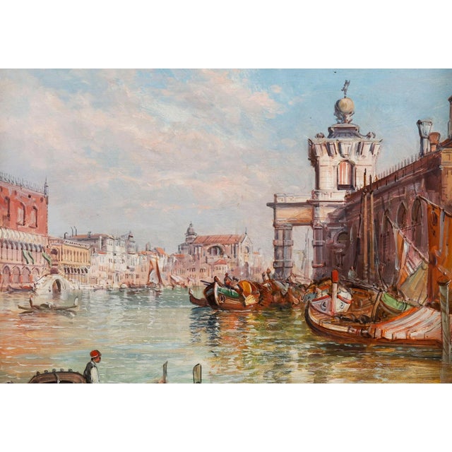 Alfred Pollentine, La Dogana Venice, 19th Century, Antique Oil on Canvas, Framed For Sale - Image 5 of 11