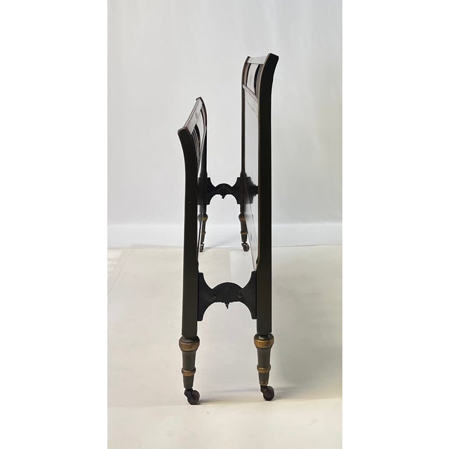 Sligh-Lowry Furniture Co. Neoclassical Sligh Grand Rapids Walnut Burl & Hand-Painted Full Bed For Sale - Image 4 of 18