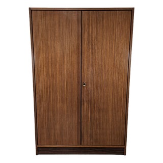 Mid-Century Veneered Wardrobe with Two Doors, 1960 For Sale