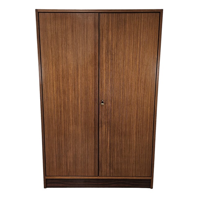 Mid-Century Veneered Wardrobe with Two Doors, 1960 For Sale