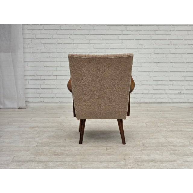 Danish Armchair in Furniture Wool and Beech Wood, 1960s For Sale - Image 9 of 18