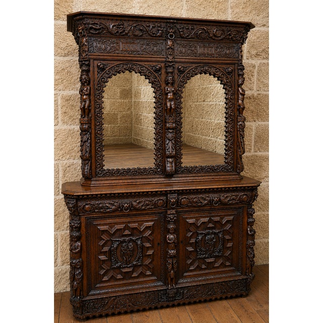 Large Antique Renaissance-Style Cabinet, 1634 For Sale - Image 6 of 8