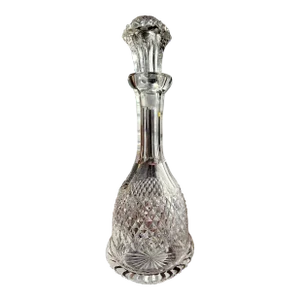 Antique Late 19th Century American Brillant Period Fine Lead Cut Crystal Wine Decanter