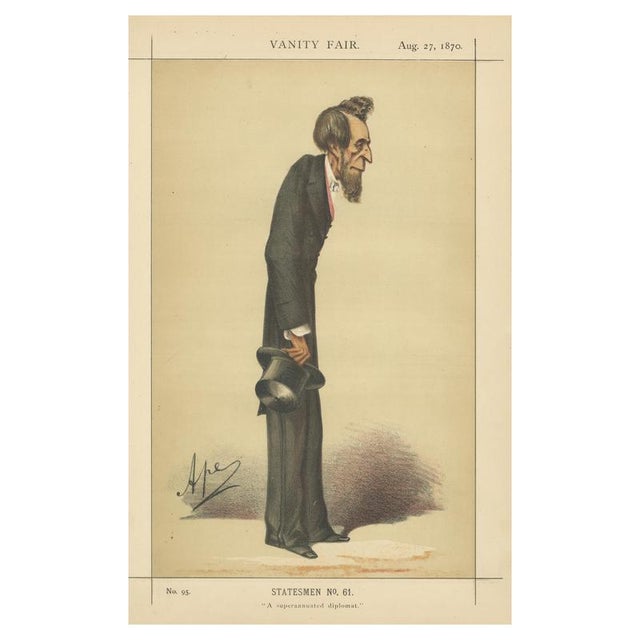 Victorian Diplomat Caricature, 1870, Paper For Sale - Image 10 of 10