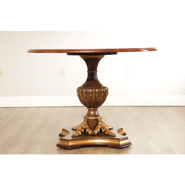Neoclassical Italian Neoclassical Style Faux Painted Round Center Table For Sale - Image 3 of 13