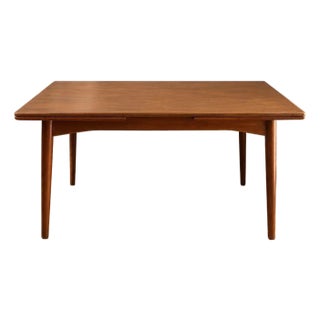 1950s Danish Mid-Century Modern Teak Extension Dining Table by Omann Jun For Sale