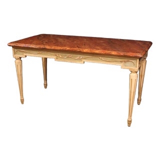 20th Century Louis XVI Lacquered and Painted Table, 1950s For Sale