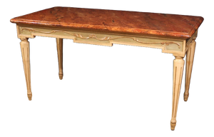20th Century Louis XVI Lacquered and Painted Table, 1950s
