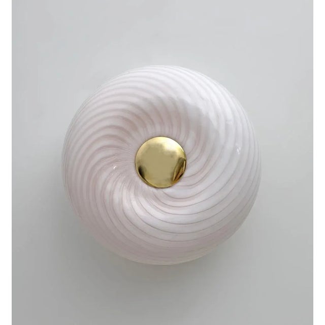Pink Model 048 Murano Glass Ceiling Lamp from Leucos, 1970s For Sale - Image 8 of 8
