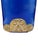 1960s Vintage Cobalt Blue Spanish Art Glass Flask With Ornate Embossed Scrollwork Medallion For Sale - Image 5 of 12