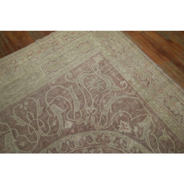Mid 20th Century Blush Vintage Turkish Rug - 9'4" x 12'6" For Sale - Image 5 of 8